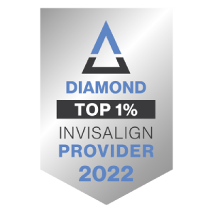Diamond Top 1% Invisalign Provider 2022 Badge